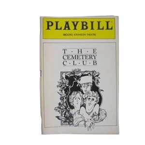 The Cemetery Club Playbill May 1990 Elizabeth Heckart Franz Belack TORN COVER